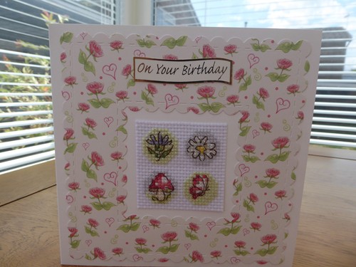 Completed cross stitch - , card