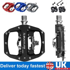 Dual Clipless/platfotm Pedals For SPD MTB Bike Self-locking Pedal Bearings 9/16"