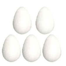 Easter Bonnet Making Arts and Crafts - 5 Pack 8cm Foam White Eggs