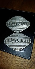 Vintage lead sled exhaust end caps-hot rod or custom