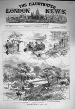 Original Old Antique Print
