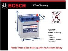Car Battery S4030 Bosch 054H