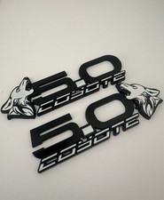 5.0 Coyote Badge Set For Ford Mustang White And Black Set