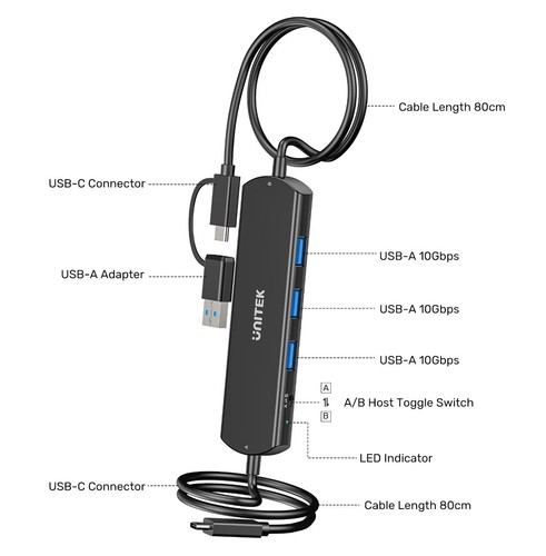 Unitek usb 10gbps - usb, hub