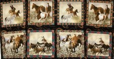 Horse Fabric Panel Pattern 27