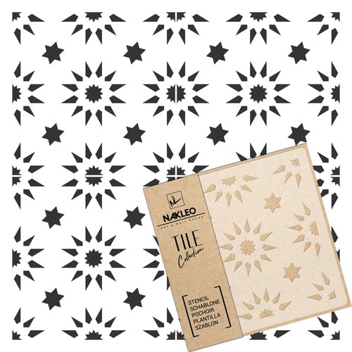 Reusable plastic tile stencil - reusable,