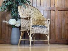 Vintage Highback Bamboo Wicker