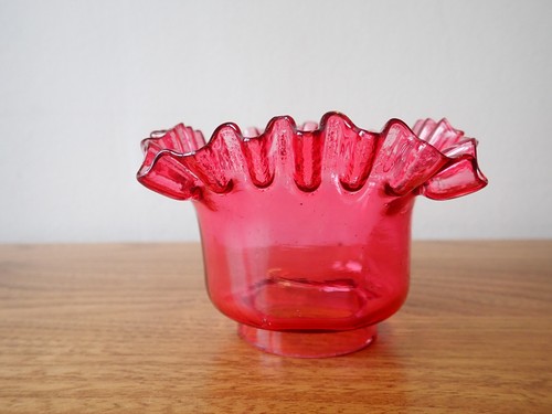Vintage small cranberry - , glass