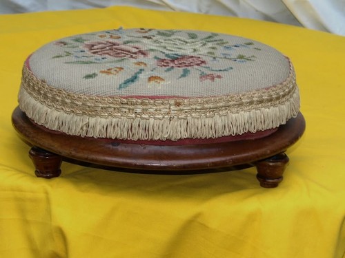 Antique upholstered circular - antique,