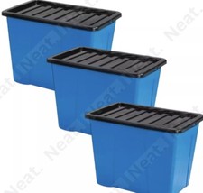 Plastic storage box 80l - storage, blue