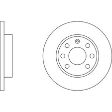 2x Brake Discs Solid For