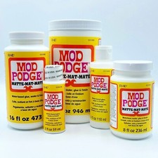 Mod Podge Matte Waterbased Decoupage Sealer, Glue and Finish Choice of Sizes    