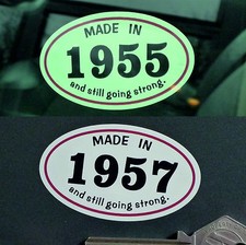 MADE IN 1950s *1957* Classic Car Vintage Bike Helmet STICKER All Years Available