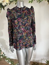 JOULES Naomi Blouse Shirt Size 10 12 14 16 20 Navy Ditsy Floral Women's Top PB79