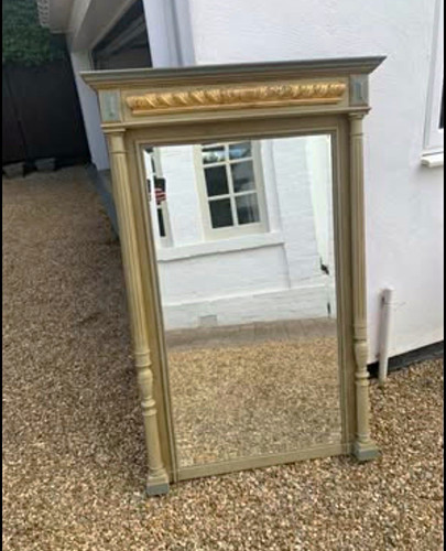 Gold framed rectangular wall - gold,
