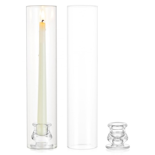 Glass hurricane candle - hurricane, holder