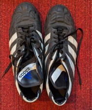 ADIDAS ASTROTURF VINTAGE FOOTBALL BLACK TRAINERS SIZE 10 UK | 90’s 