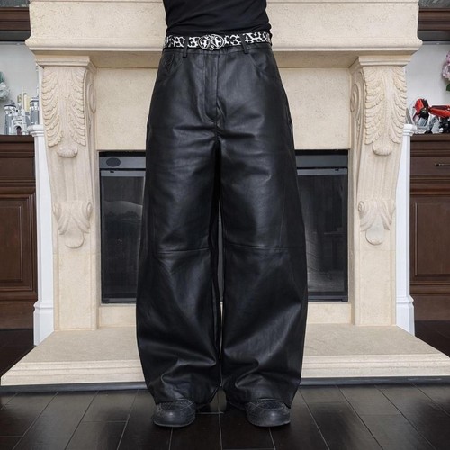 Mens black faux leather - mens,
