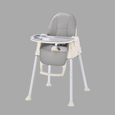 Baby Toddler Multipurpose Portable High Chair with Feeding Plate Adjustable Grey