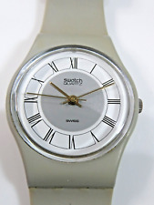 A Rare Early 1985 Swatch Watch LM104 GREY FLANNEL,Excellent Working Order