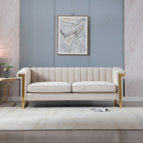Modern velvet seat sofa - velvet, with