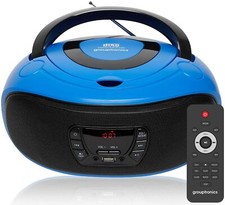 Stereo BoomBox Portable CD MP3 FM Radio Remote Control USB GTCDR-501 Blue