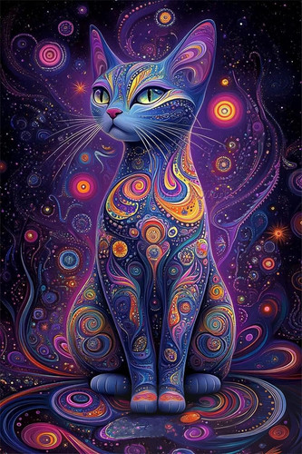 Cat diamond painting kit - cat,