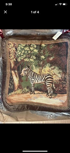New zebra safari needlepoint - zebra,