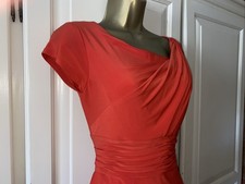 Linea Burnt Orange Flattering Starlet Dress Party Christmas Size 10