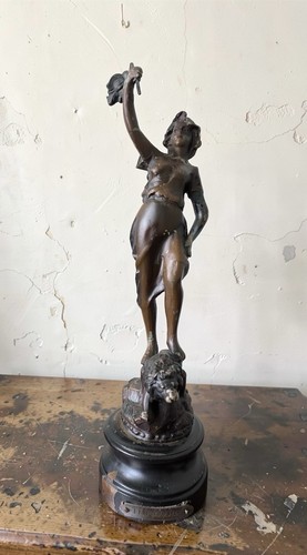 Antique asco spelter statue - spelter, le