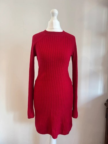Hollister red ribbed knit - hollister,