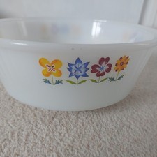 Phoenix Opalware 8" Diameter 3 Inch Depth Floral