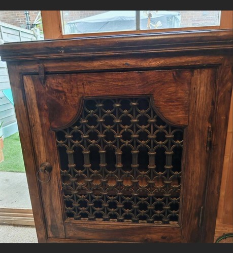Solid mango wood cabinet - solid,