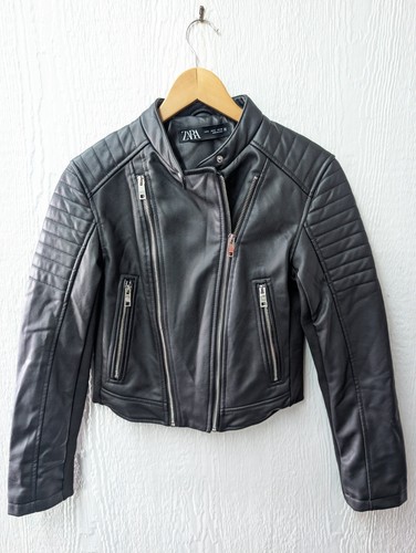 Zara black faux leather - faux,