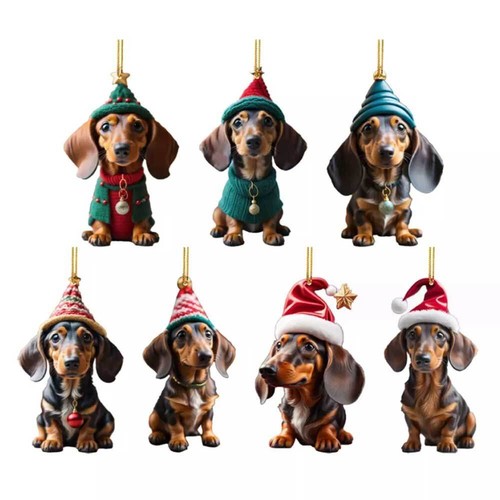 Dachshund dog pendants - 7x,
