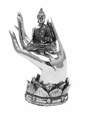 Buddha  and Hand 15X9X19cm  Silver electroplated