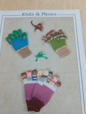 Knitting Patterns, Knits And  Pieces Set Counting Rhymes Finger Puppet Gloves