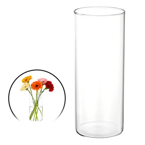 Clear cylinder vases - cylinder, inch