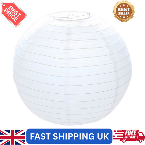 30cm white paper lampshade - white,