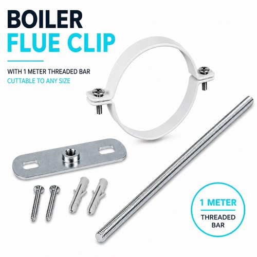 Boiler flue clip with metre - clip,