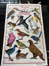 1980’s Dongara Birds Of Australia  Tea Towel  Linen/cotton  Unused 115