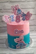 stitch and angel cake toppers