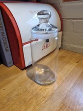 Vintage Retro Glass Kitchen Biscuit Storage Jar Canister 70s 80s kitchenalia