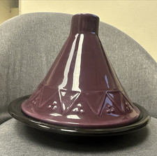 Large Purple and Black Glazed