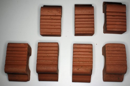 Large terracotta pot feet set - terracotta,