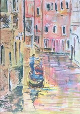 Venice Vibrant  Original Watercolour something real in a world full of fake !