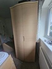 Alston Synergy Wardrobe, Bow Front 191cm Tall X 77cm Wide X 53cm Deep, Light Oak