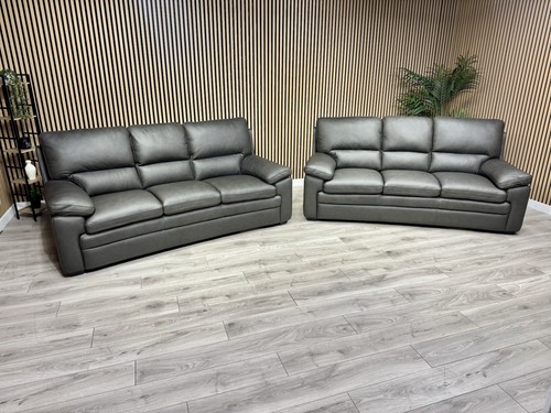 Dfs brooker leather seater - dfs, 3+3