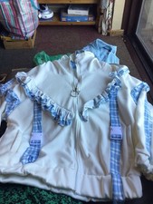 Y2K Checked Cat Ear Sweater Jk Japanese Anime Water Colour Kawaii Harajuku