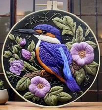 Embroidery Kit -Kingfisher